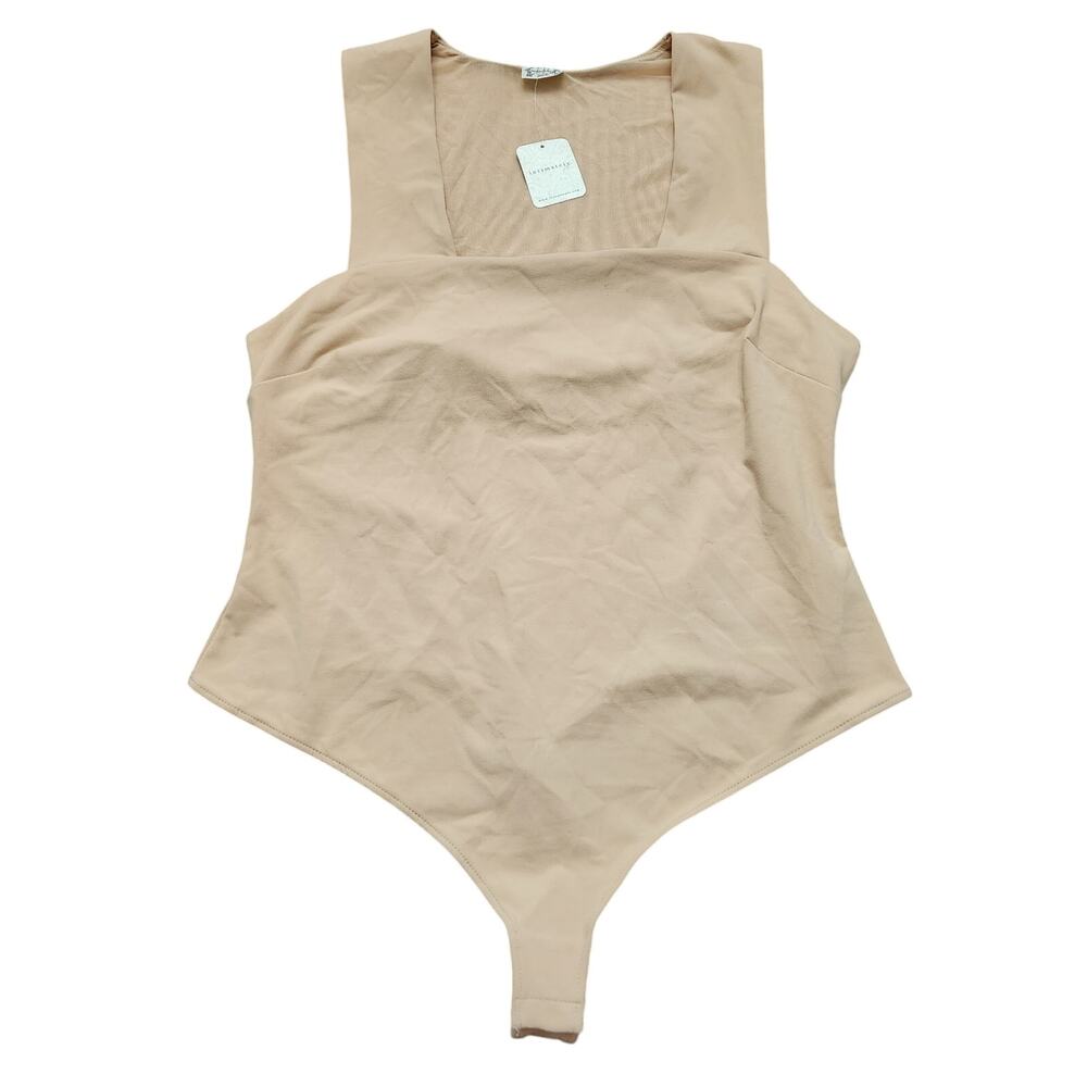NWT Intimately Free People Square Neck Tan Bodysuit Size XL